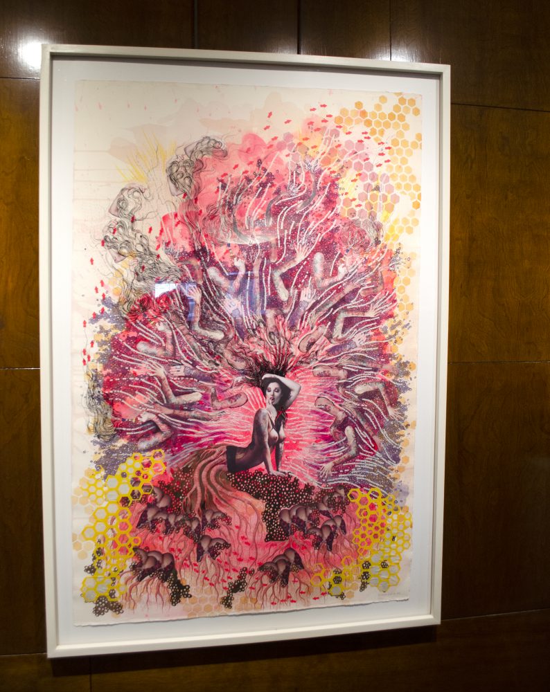 L'Amour Fou, 2013, installation view, Mixed Media on Paper, 55 x 36 inches