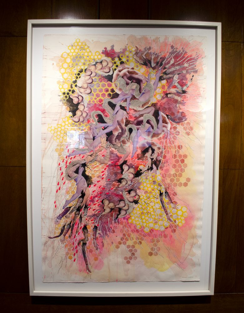 Elan Vital, 2013, installation view, Mixed Media on Paper, 55 x 36 inches