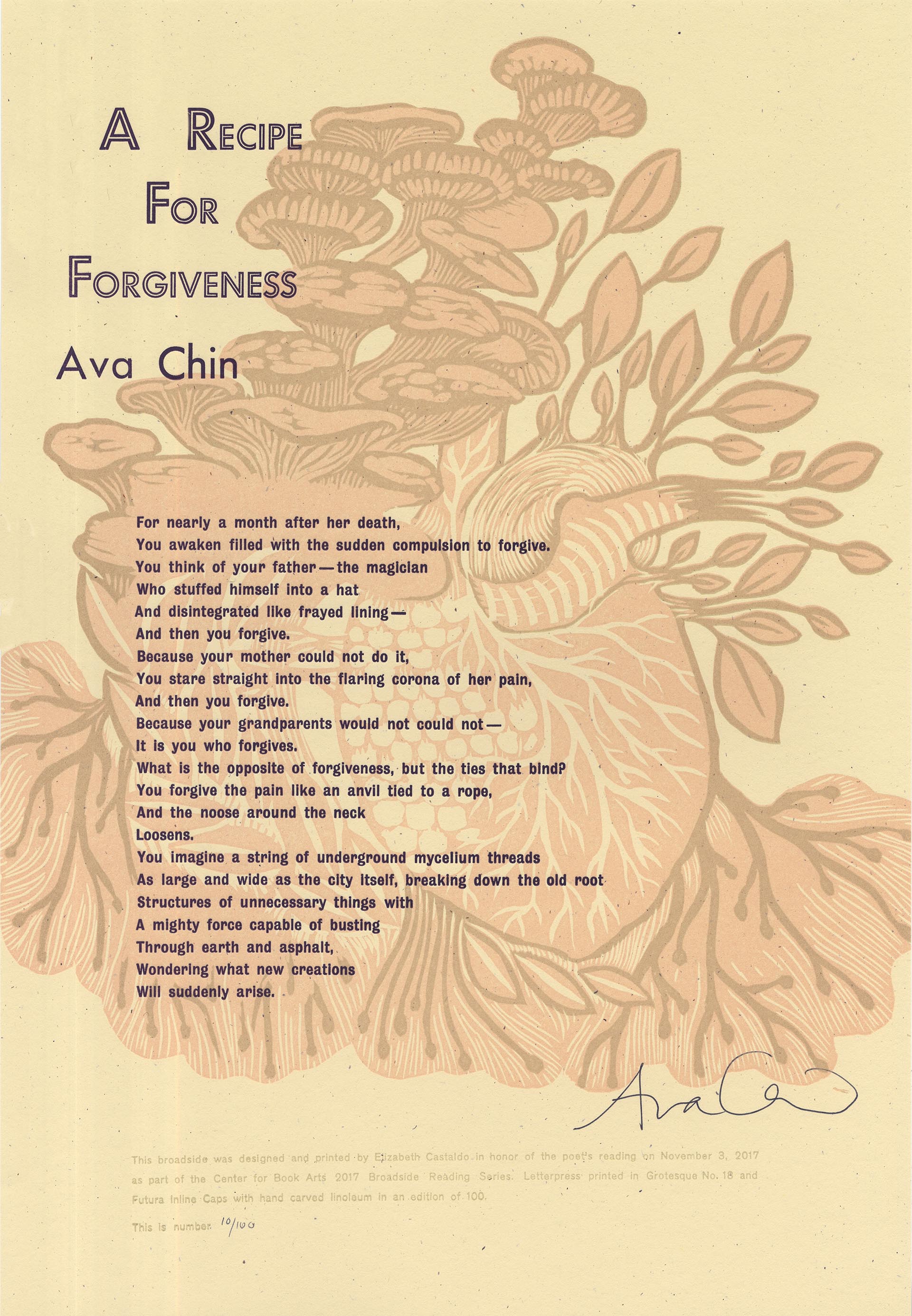 Collaboration with Poet Ava Chin